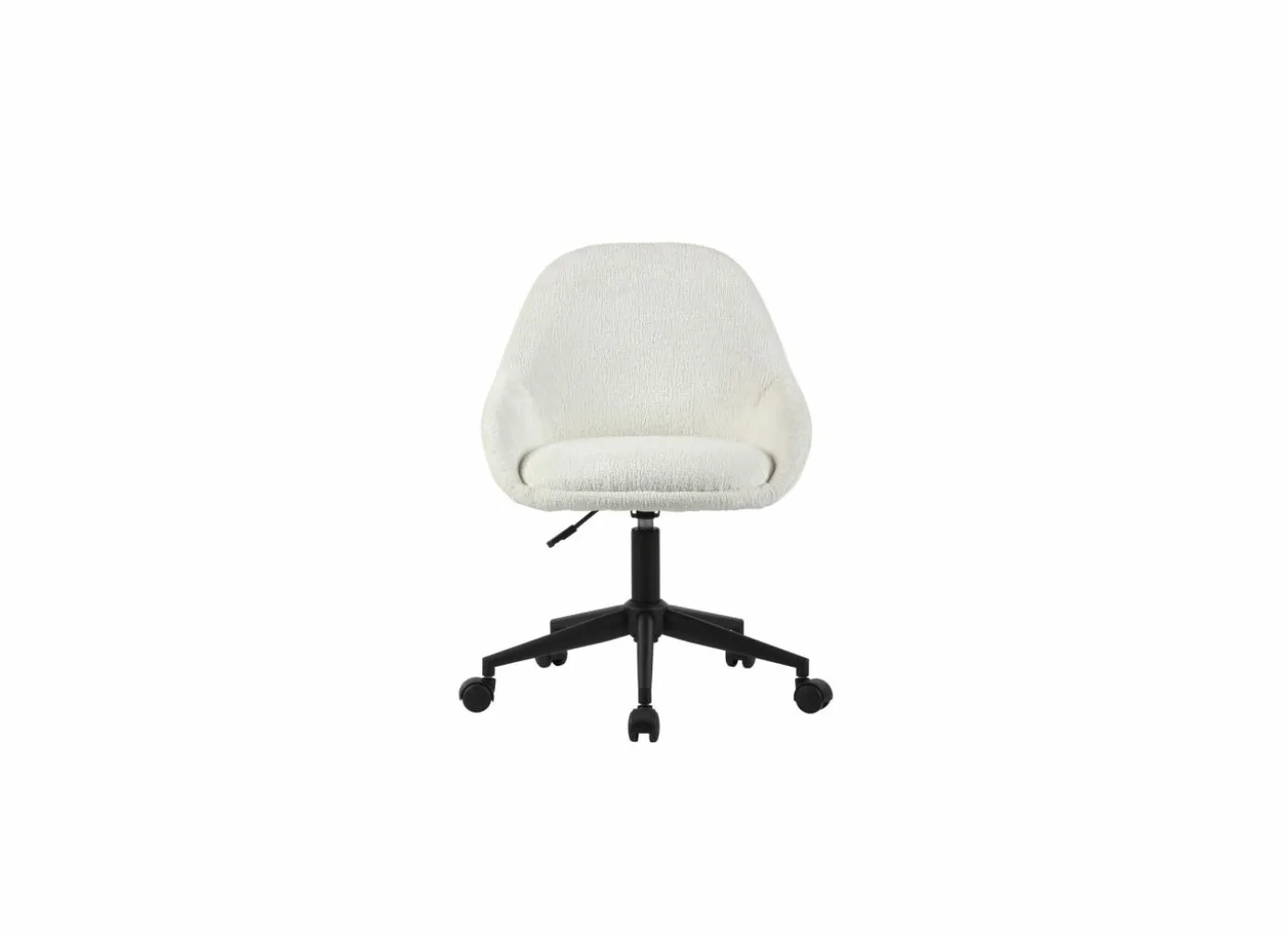 Bureaustoel Clover 56,5x61x87cm - stof - wit teddy