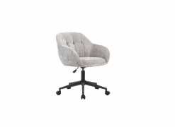 Bureaustoel Comfy 60x61,5x88,5cm - stof - grijs teddy