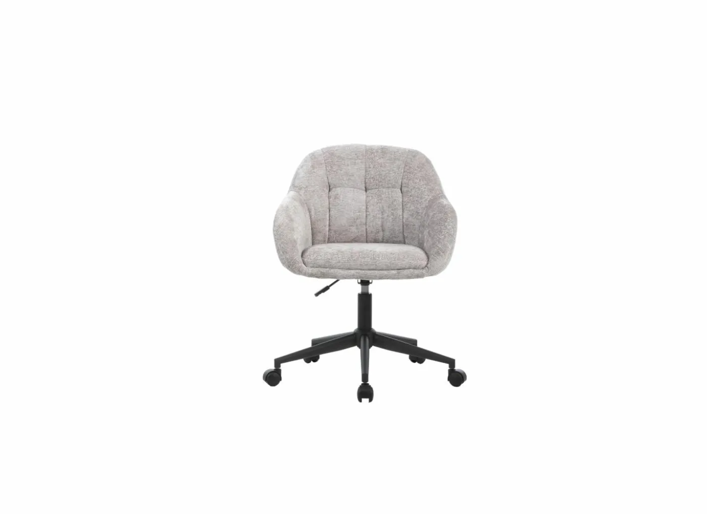 Bureaustoel Comfy 60x61,5x88,5cm - stof - grijs teddy