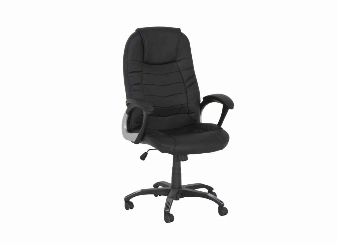 Bureaustoel Gaga 68x68x120cm - lederlook - zwart