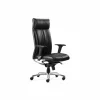 Bureaustoel Harley 66x66x120,5cm - lederlook - zwart