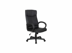 Bureaustoel Kravitz 60x65x111cm - lederlook - zwart