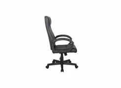 Bureaustoel Kravitz 60x65x111cm - lederlook - zwart