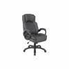 Bureaustoel Luka 67x75x126cm - lederlook - antraciet