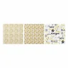 Cadeaupapier Kerst 70x200cm goud wit zwart