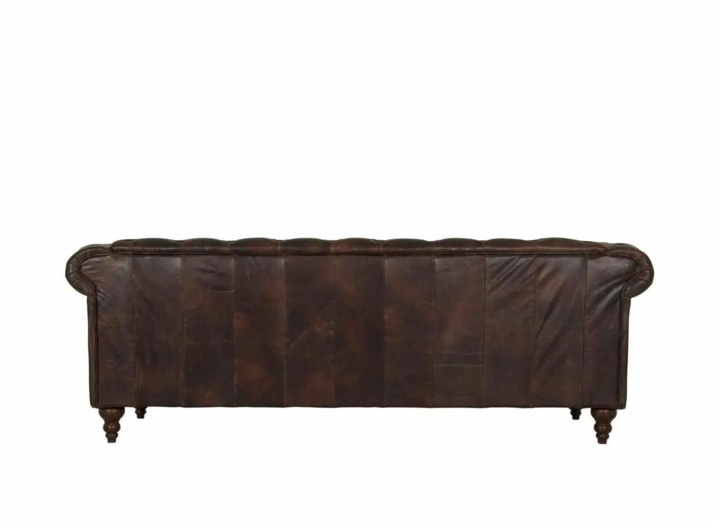 Chesterfield Stanley 3-zit - leder - bruin