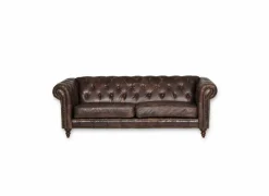 Chesterfield Stanley 2-zit - leder - bruin