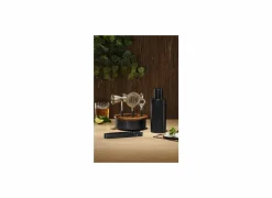 Cocktail set Ø16x21cm - mango massief & staal - bruin & zwart