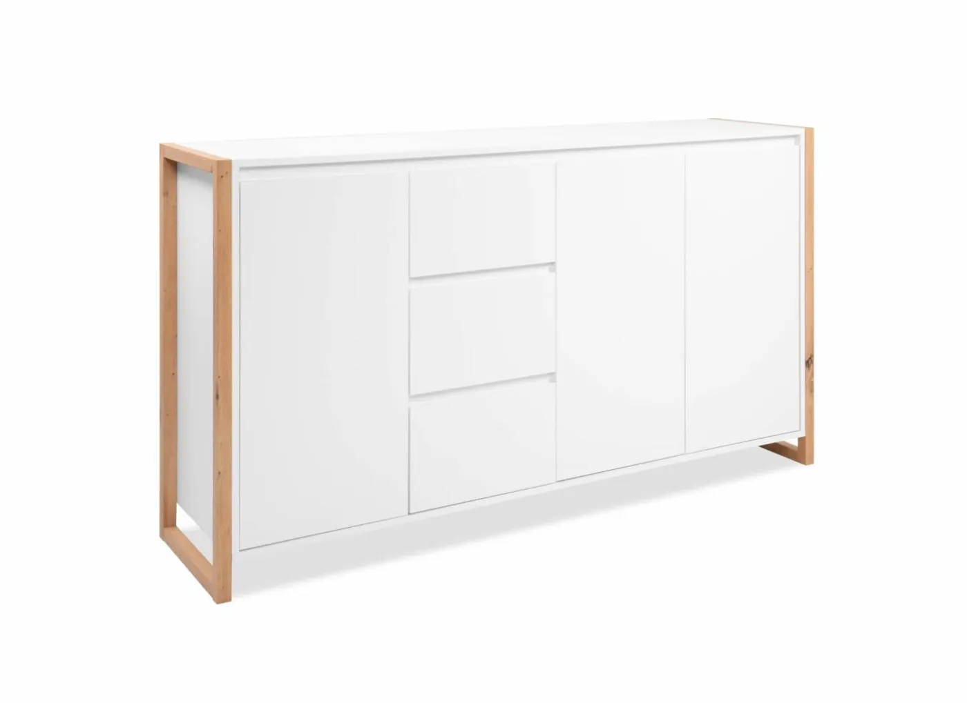 Commode Denver 160x40x88cm - decor - wit & artisanale eik