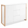 Commode Denver 120x40x88cm - decor - wit & artisanale eik