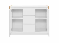 Commode Denver 120x40x88cm - decor - wit & artisanale eik