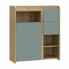 Commode Hoa 105x41x120cm - decor - mauvella eik & groen