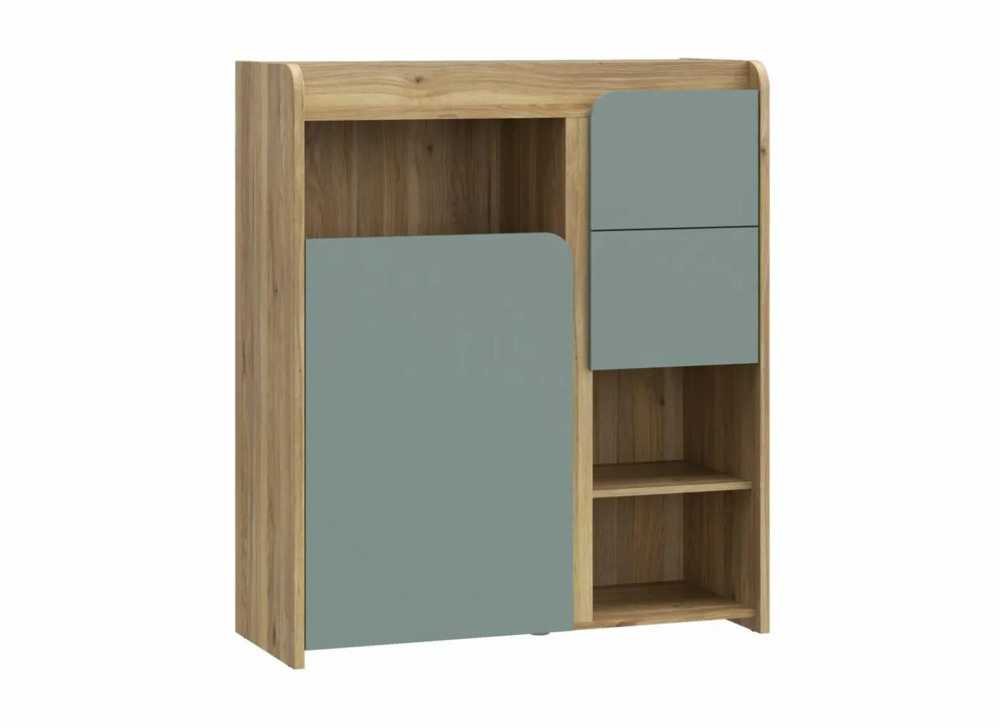 Commode Hoa 105x41x120cm - decor - mauvella eik & groen
