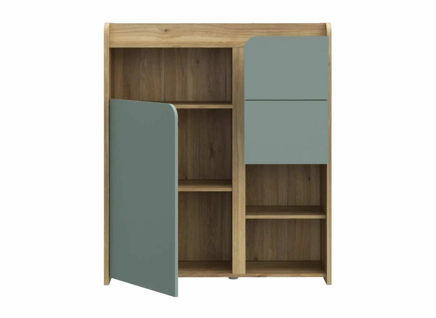 Commode Hoa 105x41x120cm - decor - mauvella eik & groen