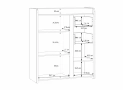 Commode Hoa 105x41x120cm - decor - mauvella eik & groen