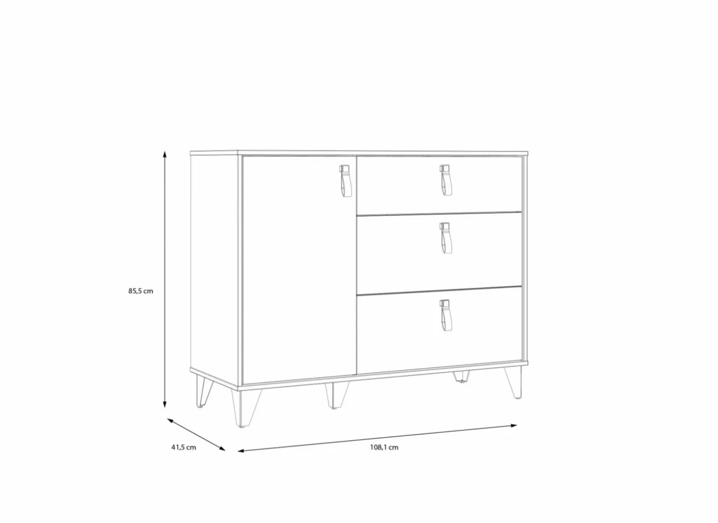 Commode Lya 108x42x86cm - decor - cabezone oak & mauvella oak