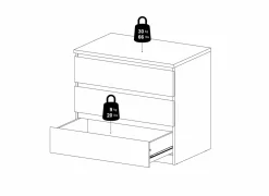 Commode Naia 77x50x71cm - decor - cashmere/jackson hickory