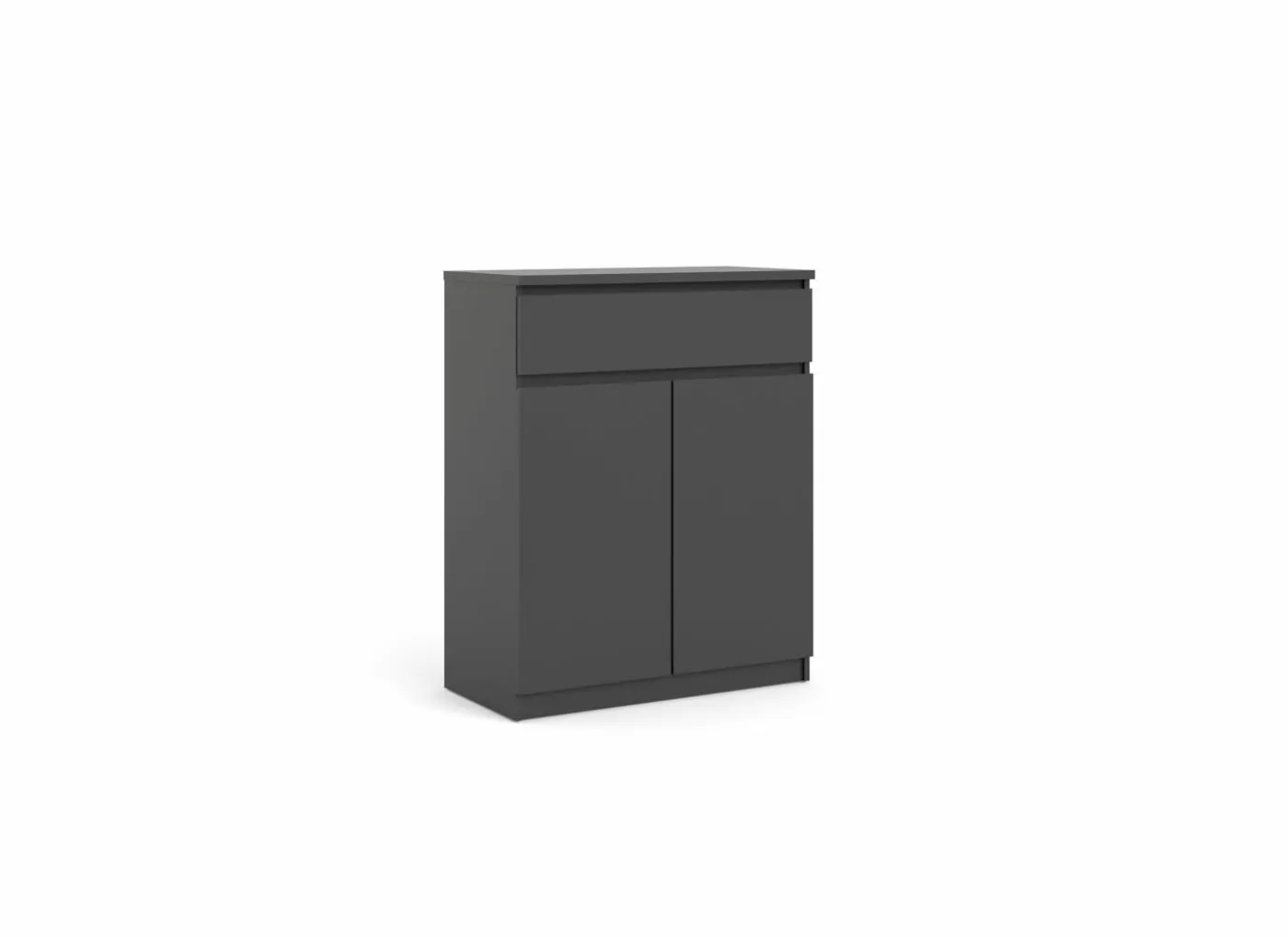 Commode Naia 80x40x101m - melamine - mat zwart