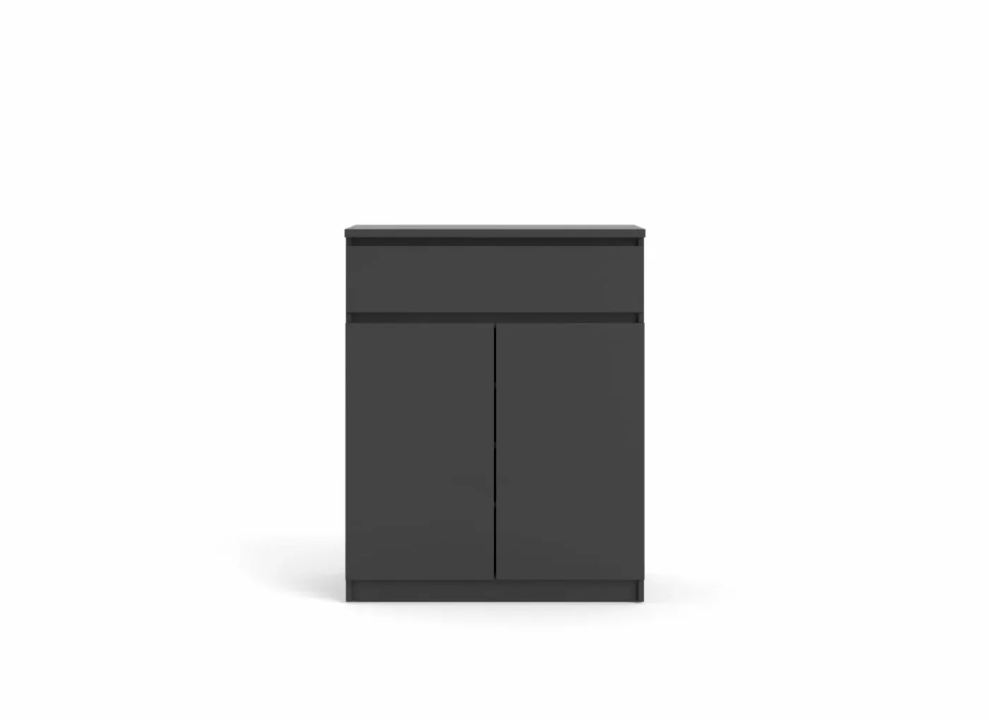 Commode Naia 80x40x101m - melamine - mat zwart