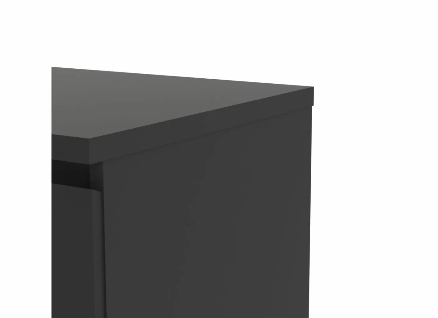 Commode Naia 80x40x101m - melamine - mat zwart