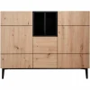Commode Nola 120x42x90cm - melamine - artisanale eik