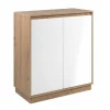 Commode Phoenix 79cm - decor - artisanale eik & wit