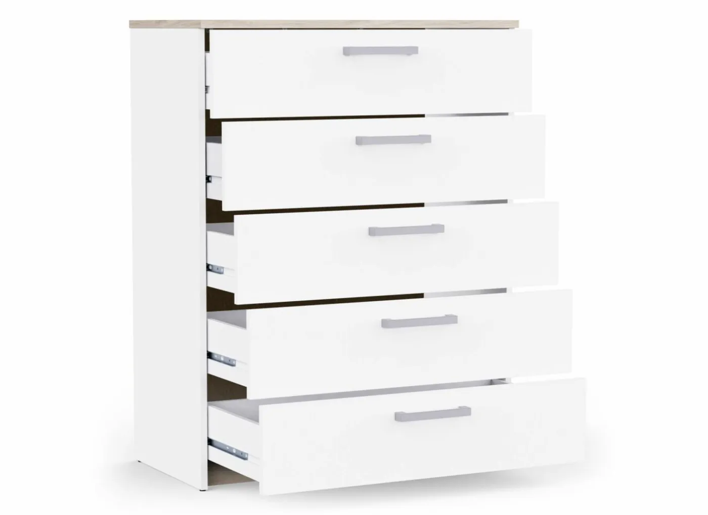 Commode Watson 80x41xH103cm - decor - kronberg eik & wit