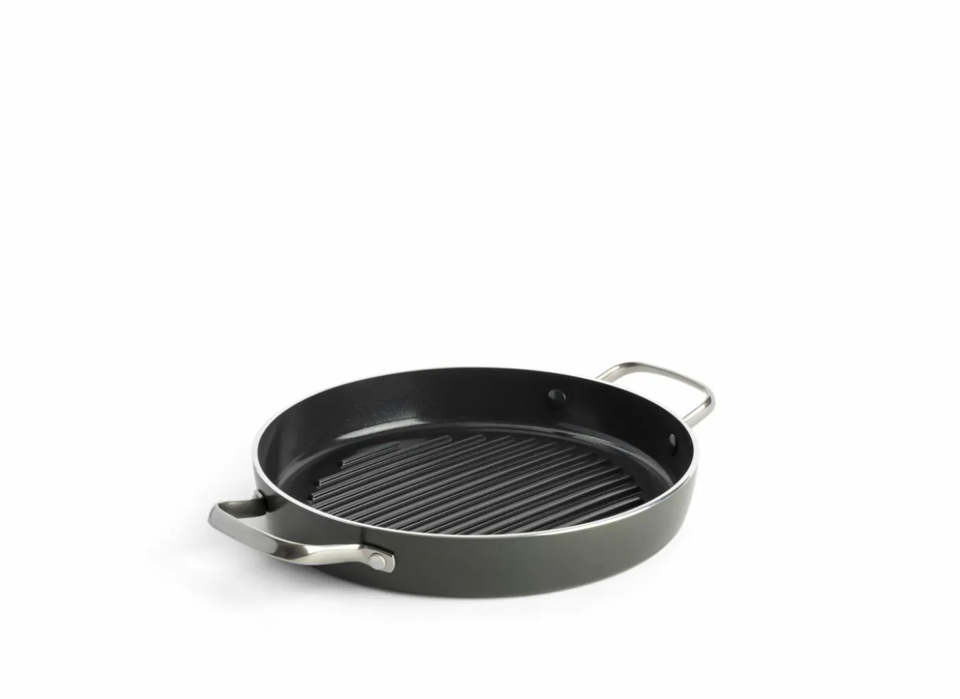 Dagelijkse Kost grillpan Ø28cm - aluminium - olijfgroen