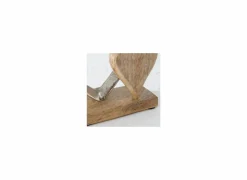 Deco Hart Carolyn H22cm - mango massief - bruin & zilver