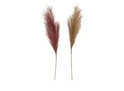 Decoratietak Pampagras H90cm - kunststof - roze & beige