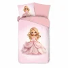 Dekbedovertrek Bella 140x220cm - microvezel - roze