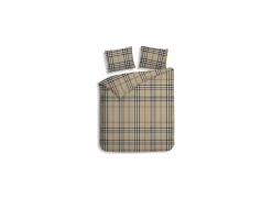 Dekbedovertrek Leonardo 240x220cm - katoen flanel - beige