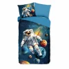 Dekbedovertrek Saros 140x220cm - microvezel - blauw