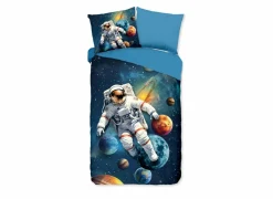 Dekbedovertrek Saros 140x220cm - microvezel - blauw
