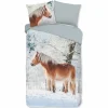 Dekbedovertrek Scarlet 140x220cm - flanel - blauw