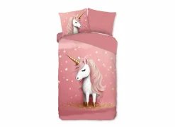 Dekbedovertrek Sparkles 140x220cm - microvezel - roze