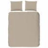 Dekbedovertrek Uni 200x220cm - flanel - zand