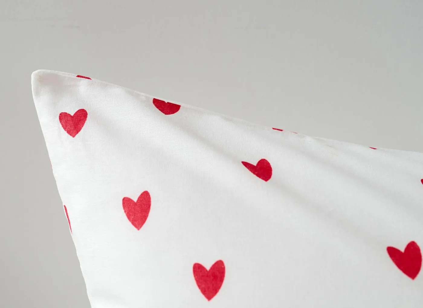 Dekbedovertrek 140x200/220cm - katoen - hearts red