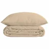 Dekbedovertrek 260x240cm - percale katoen - beige