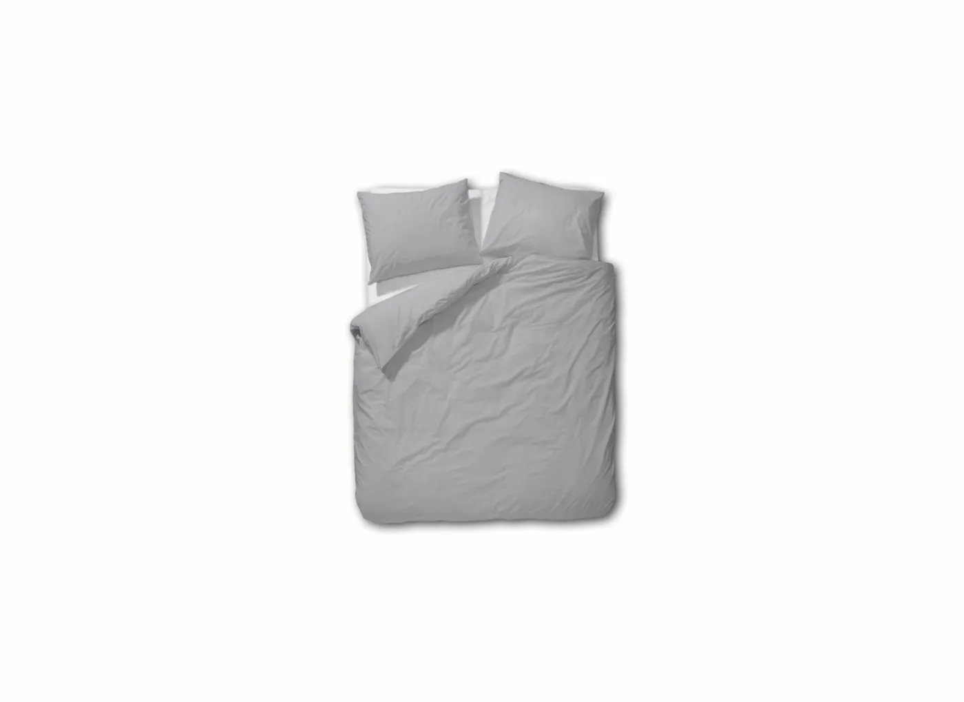 Dekbedovertrek 240x200/220cm - percale katoen - lichtgrijs
