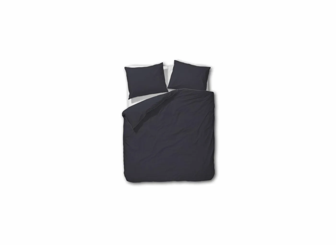 Dekbedovertrek 240x200/220cm - percale katoen - donkergrijs
