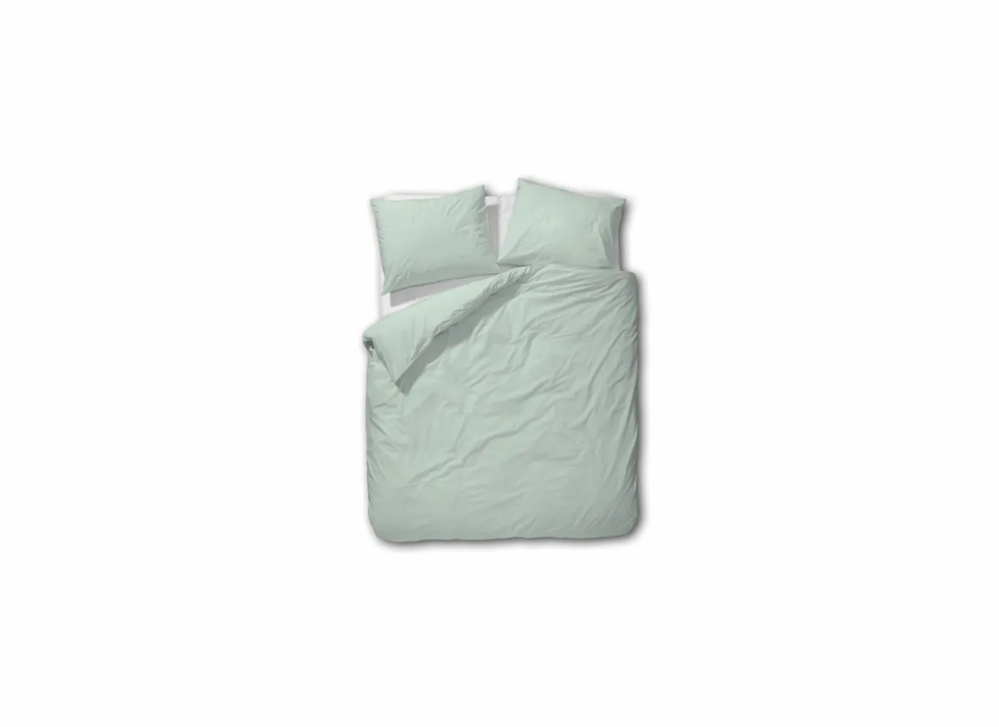 Dekbedovertrek 240x200/220cm - percale katoen - lichtgroen
