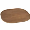 Dienblad 44x44,5cm - rubberhout - bruin