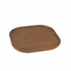 Dienblad 29x30cm - rubberhout - bruin