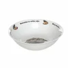 Diep bord Ø23cm - steen - wit