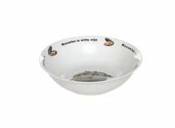 Diep bord Ø23cm - steen - wit