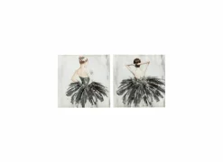 Doek met print Danseres 48x48cm