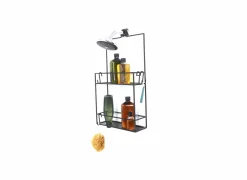 Doucherek Cubiko 12,7x30,5x52,1cm - metaal - zwart