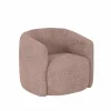 Draaifauteuil Alken 87x87x77cm - stof - roze