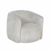Draaifauteuil Alken 87x87x77cm - ribfluweel - beige